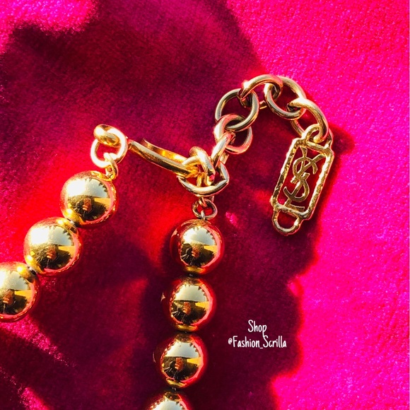 YSL Vintage Yves Saint Laurent Goossens Gripoix Necklace - Picture 2 of 8